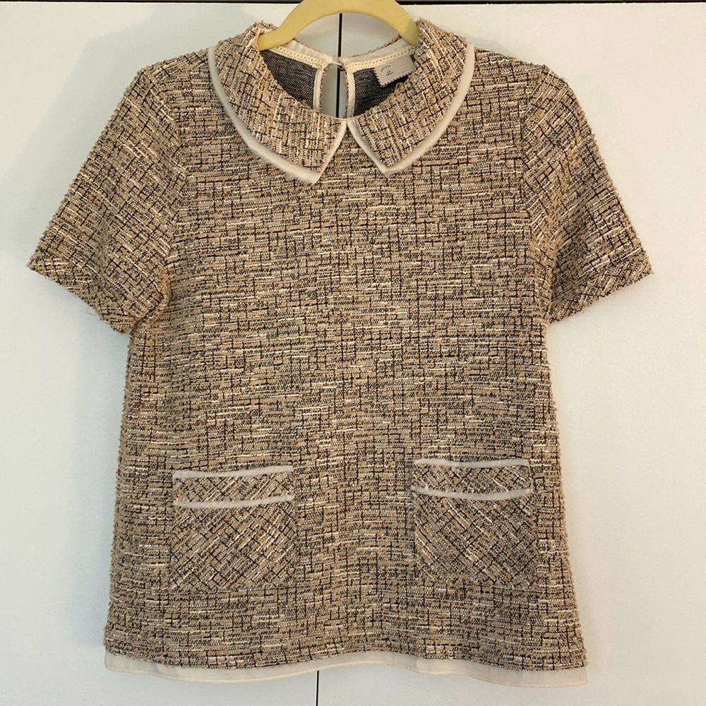 Anthropologie Tweed top